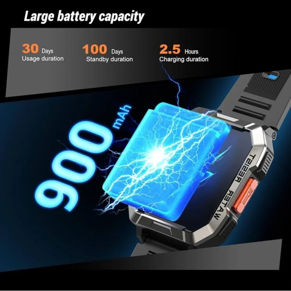 Military 2.01'' Smart Watch for Android and iPhone